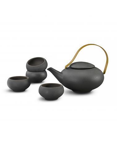 SERVICE À THÉ GALYA THÉIÈRE ET QUATRE TASSES 