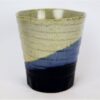 TASSE À THÉ EN GRÈS VERT ET BLEUE