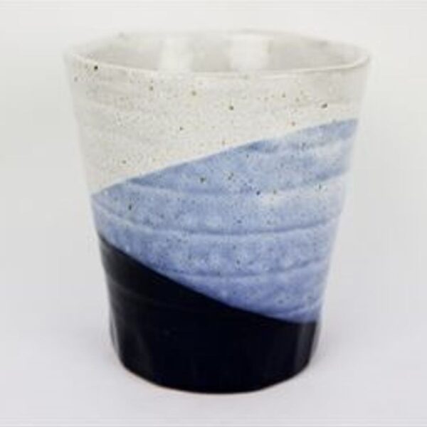 TASSE À THÉ EN GRÈS BLEUE CIEL
