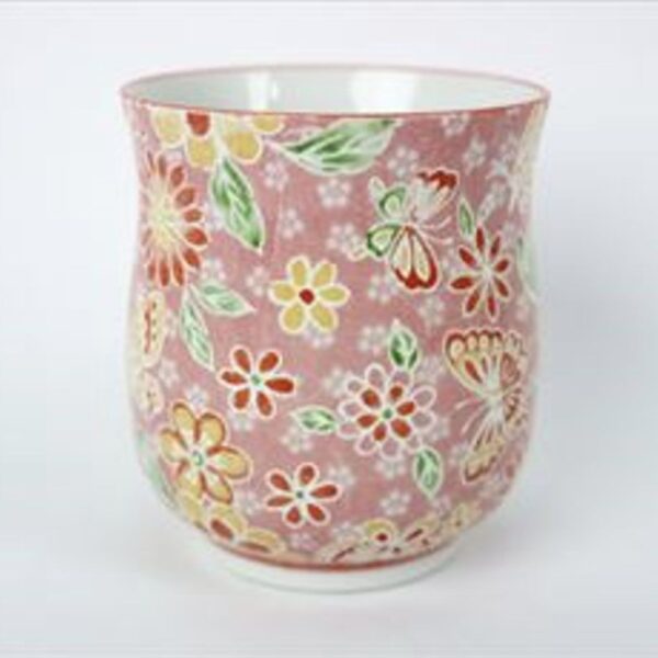 TASSE À THÉ EN GRÈS MOTIF FLORAUX